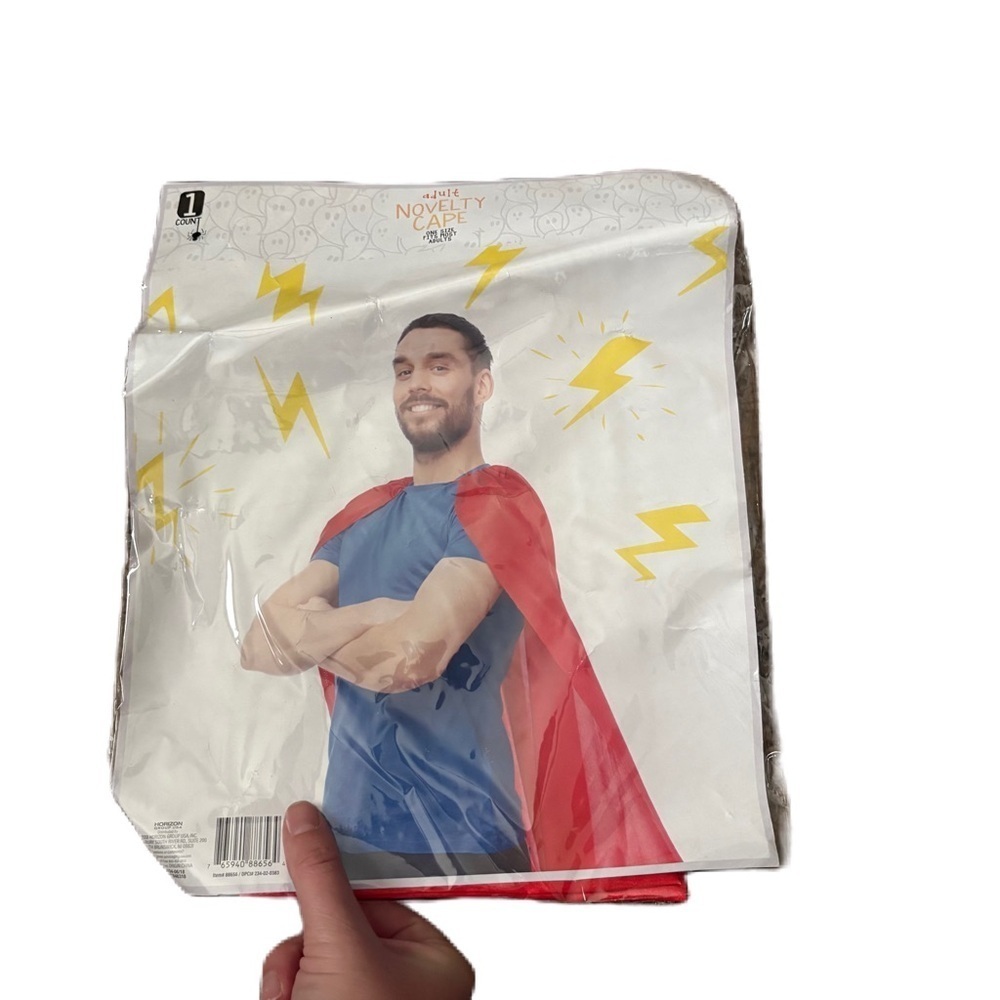 Red Novelty Cape NEW Adult Super Hero Halloween Costume